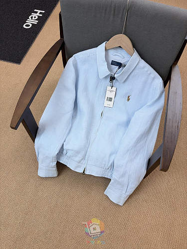 ז'קט פשתן Polo Ralph Lauren עם רוכסן וצווארון, בשישה גוונים, תמונה 12