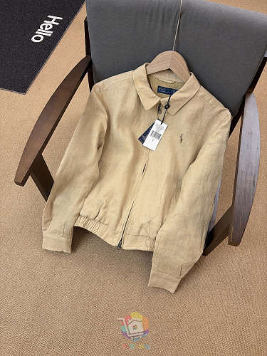 ז'קט פשתן Polo Ralph Lauren עם רוכסן וצווארון, בשישה גוונים, תמונה 13