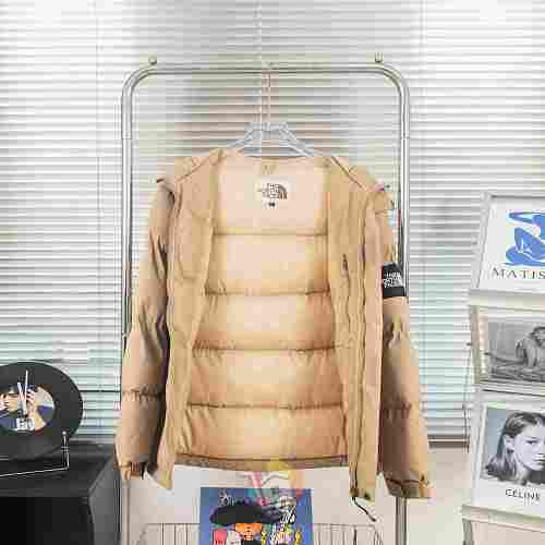 מעיל פוך The North Face עם קפוצ'ון, שחור, לבן או בז', תמונה 4