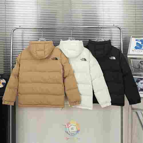 מעיל פוך The North Face עם קפוצ'ון, שחור, לבן או בז', תמונה 5