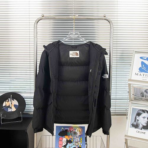 מעיל פוך The North Face עם קפוצ'ון, שחור, לבן או בז', תמונה 14