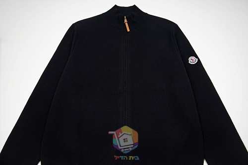 קרדיגן סרוג עם רוכסן Moncler ופאץ' לוגו בשרוול, קאמל או שחור, תמונה 6