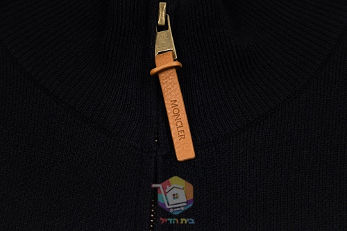 קרדיגן סרוג עם רוכסן Moncler ופאץ' לוגו בשרוול, קאמל או שחור, תמונה 8