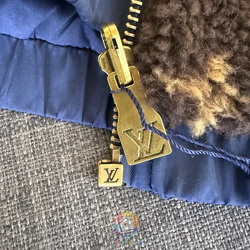 ז'קט פליז דו-צדדי Louis Vuitton Monogram Reversible Fleece Blouson, חום, תמונה 2