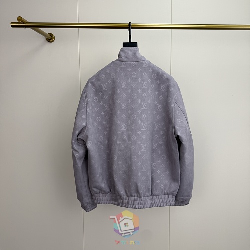 ז'קט Louis Vuitton Monogram Embossed Nubuck Blouson, אפור, ורוד או שחור, תמונה 8