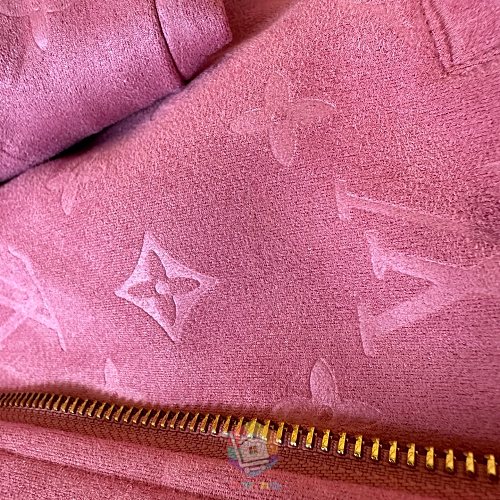 ז'קט Louis Vuitton Monogram Embossed Nubuck Blouson, אפור, ורוד או שחור, תמונה 10