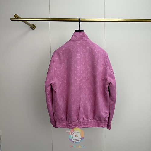 ז'קט Louis Vuitton Monogram Embossed Nubuck Blouson, אפור, ורוד או שחור, תמונה 15