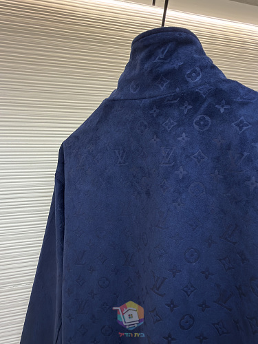 ז'קט Louis Vuitton Monogram Embossed Tracksuit Jacket מזמש, כחול כהה, תמונה 3
