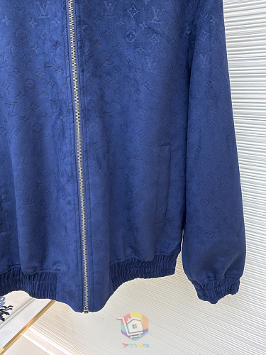 ז'קט Louis Vuitton Monogram Embossed Tracksuit Jacket מזמש, כחול כהה, תמונה 5