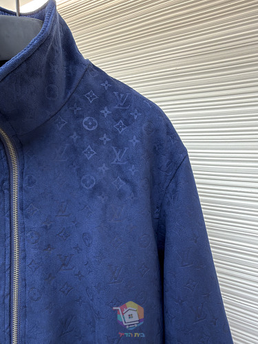 ז'קט Louis Vuitton Monogram Embossed Tracksuit Jacket מזמש, כחול כהה, תמונה 7