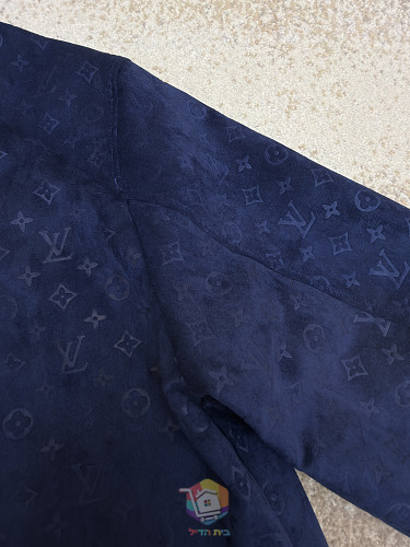 ז'קט Louis Vuitton Monogram Embossed Tracksuit Jacket מזמש, כחול כהה, תמונה 14