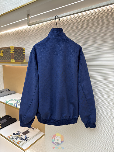 ז'קט Louis Vuitton Monogram Embossed Tracksuit Jacket מזמש, כחול כהה, תמונה 18