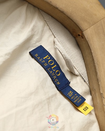 ז'קט בומבר Polo Ralph Lauren בצבע שמנת עם צווארון עומד, תמונה 14