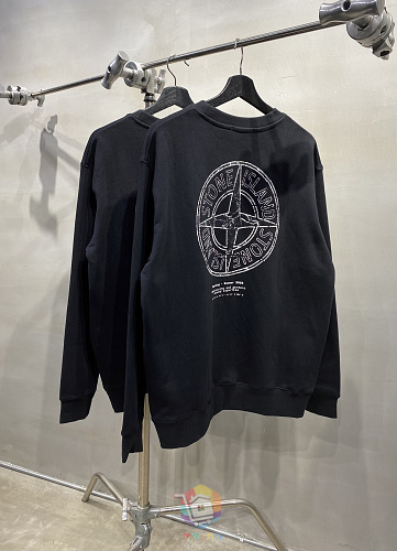 סווטשירט Stone Island עם הדפס לוגו, בשתי גרסאות הדפס, תמונה 6