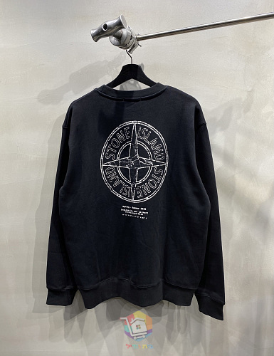 סווטשירט Stone Island עם הדפס לוגו, בשתי גרסאות הדפס, תמונה 7