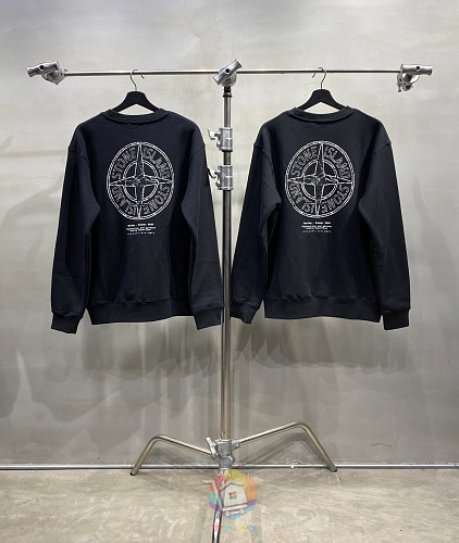 סווטשירט Stone Island עם הדפס לוגו, בשתי גרסאות הדפס, תמונה 8