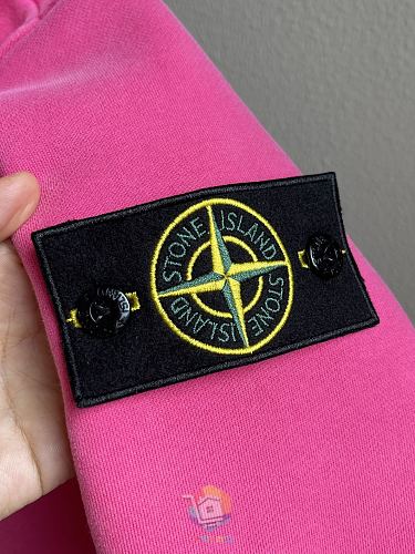 קפוצ'ון רוכסן Stone Island בשטיפה דהויה עם פאץ' לוגו בשרוול, בחמישה גוונים, תמונה 17