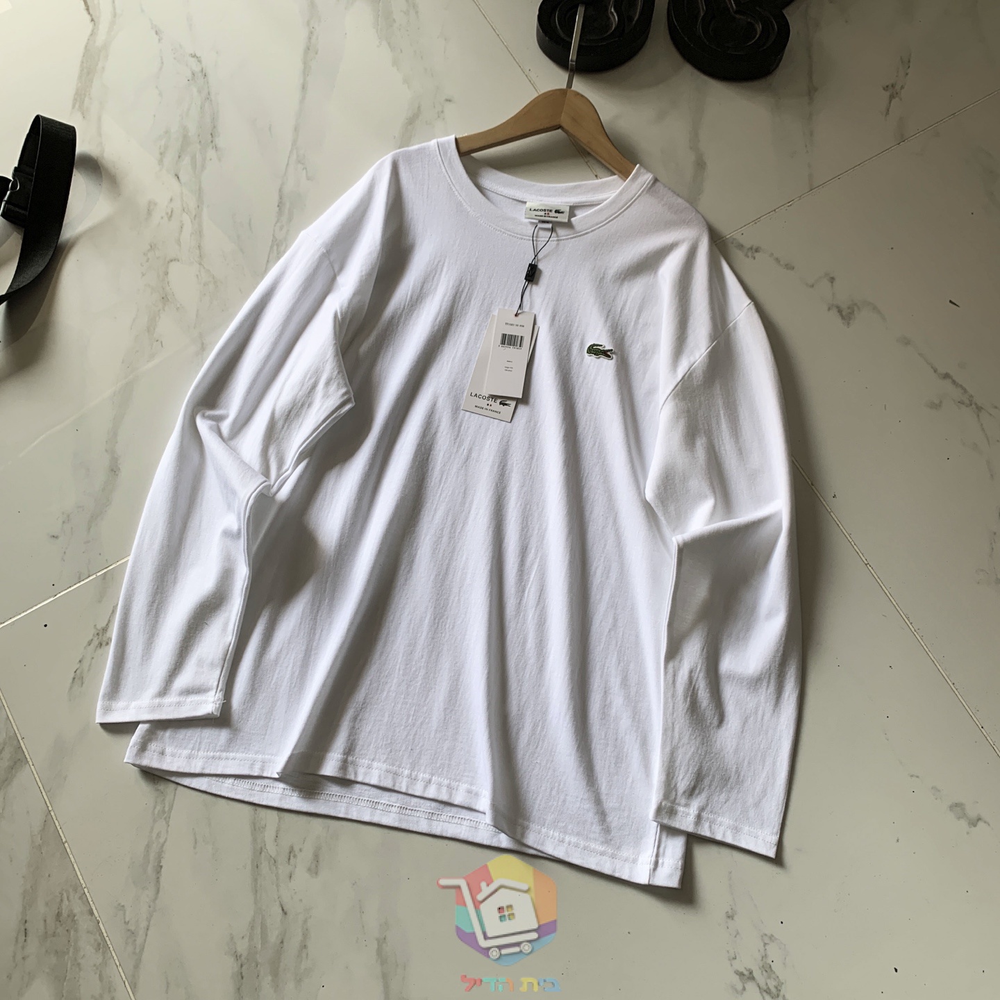 Lacoste Langarmshirt, Weiß, Grau oder Schwarz