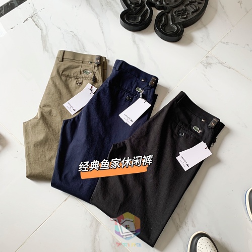 מכנסי צ'ינו Lacoste, חאקי, כחול כהה או שחור, תמונה 6