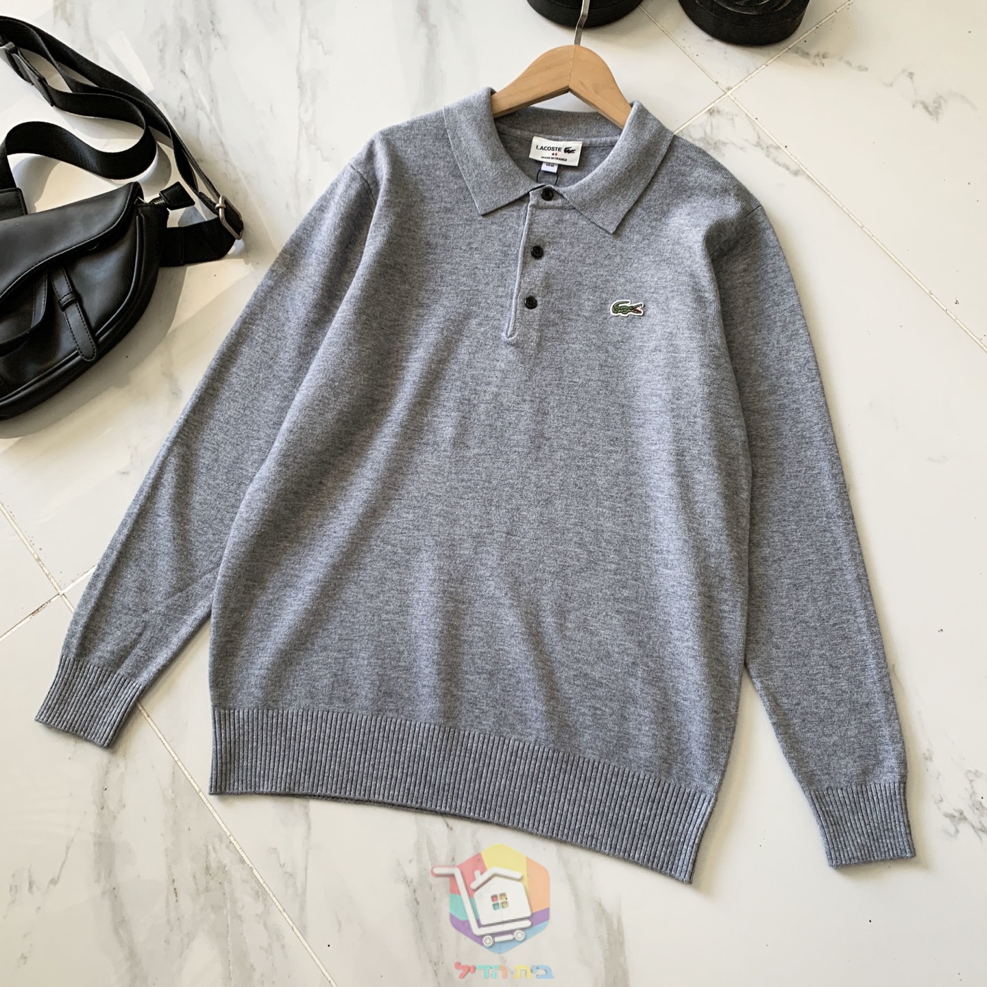 Lacoste Strickpolo mit langen Ärmeln, fünf Farben