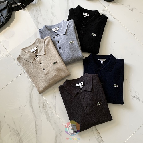 פולו סרוג בשרוול ארוך Lacoste, בחמישה גוונים, תמונה 4