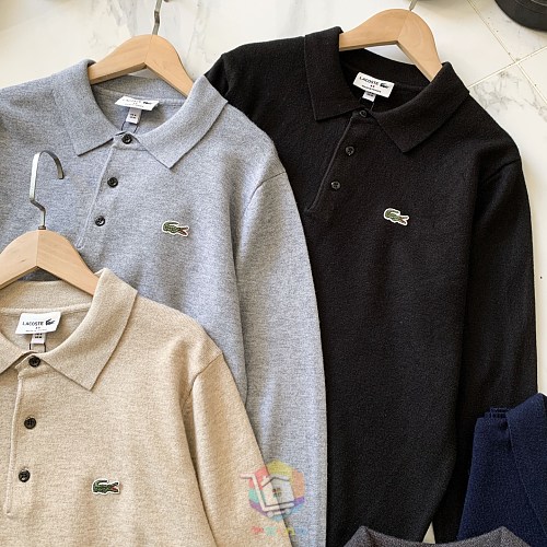 פולו סרוג בשרוול ארוך Lacoste, בחמישה גוונים, תמונה 5
