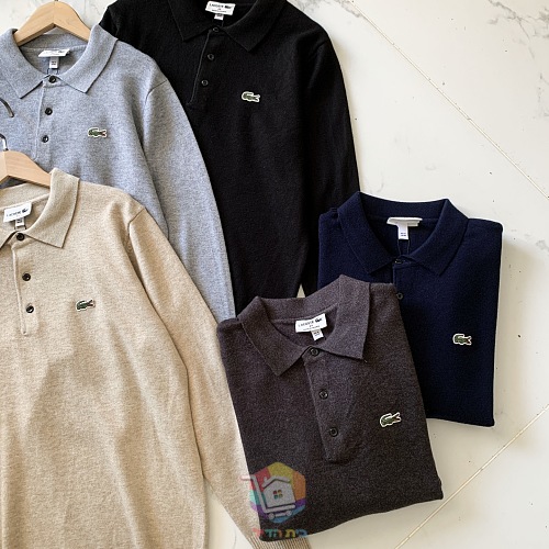 פולו סרוג בשרוול ארוך Lacoste, בחמישה גוונים, תמונה 6