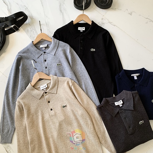 פולו סרוג בשרוול ארוך Lacoste, בחמישה גוונים, תמונה 7