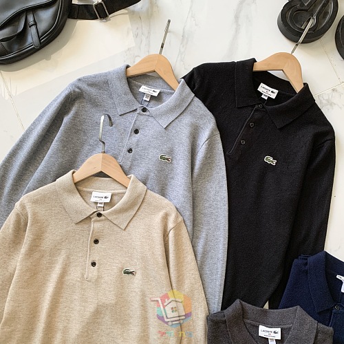 פולו סרוג בשרוול ארוך Lacoste, בחמישה גוונים, תמונה 8