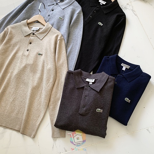 פולו סרוג בשרוול ארוך Lacoste, בחמישה גוונים, תמונה 10