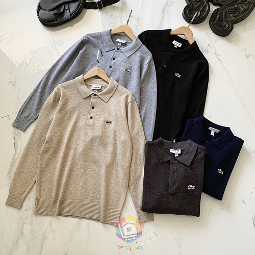 פולו סרוג בשרוול ארוך Lacoste, בחמישה גוונים, תמונה 11