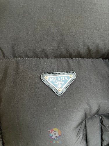מעיל פוך קצר Prada, שחור, לבן או תכלת, תמונה 12