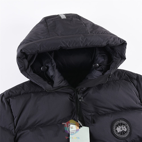 מעיל פוך Canada Goose עם קפוצ'ון, חום אפרפר או שחור, תמונה 9