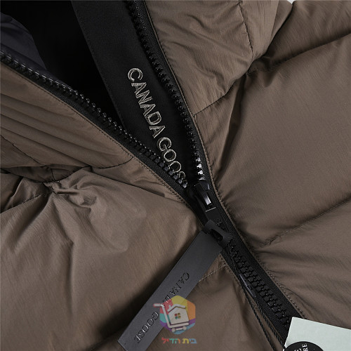 מעיל פוך Canada Goose עם קפוצ'ון, חום אפרפר או שחור, תמונה 14