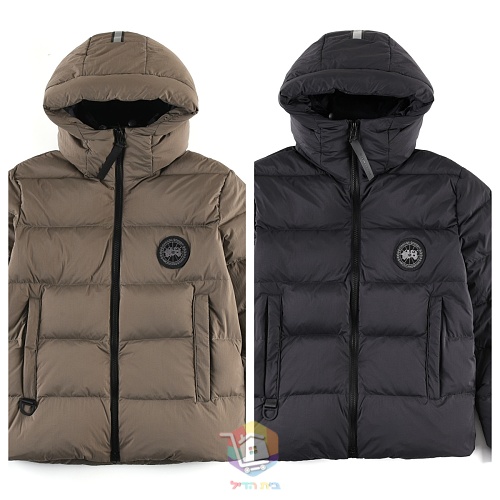 מעיל פוך Canada Goose עם קפוצ'ון, חום אפרפר או שחור, תמונה 22