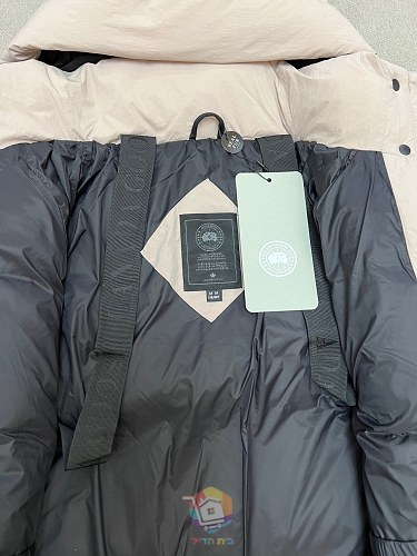מעיל פוך Canada Goose Junction Parka עם קפוצ'ון, שחור, לבן או ורוד חיוור, תמונה 4