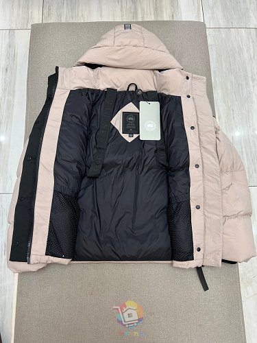 מעיל פוך Canada Goose Junction Parka עם קפוצ'ון, שחור, לבן או ורוד חיוור, תמונה 5
