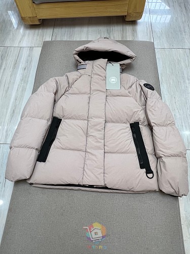 מעיל פוך Canada Goose Junction Parka עם קפוצ'ון, שחור, לבן או ורוד חיוור, תמונה 9