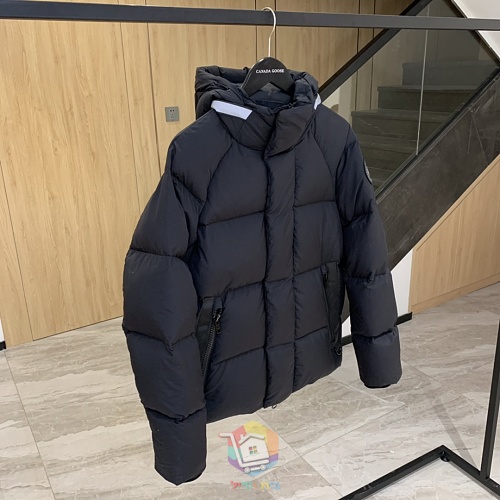 מעיל פוך Canada Goose Junction Parka עם קפוצ'ון, שחור, לבן או ורוד חיוור, תמונה 15