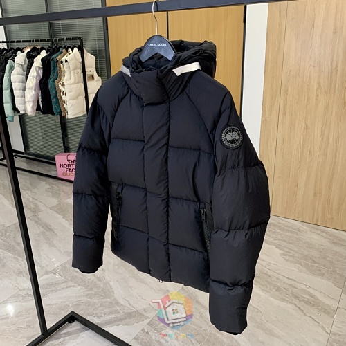 מעיל פוך Canada Goose Junction Parka עם קפוצ'ון, שחור, לבן או ורוד חיוור, תמונה 16