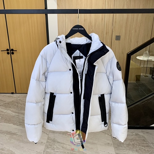 מעיל פוך Canada Goose Junction Parka עם קפוצ'ון, שחור, לבן או ורוד חיוור, תמונה 17