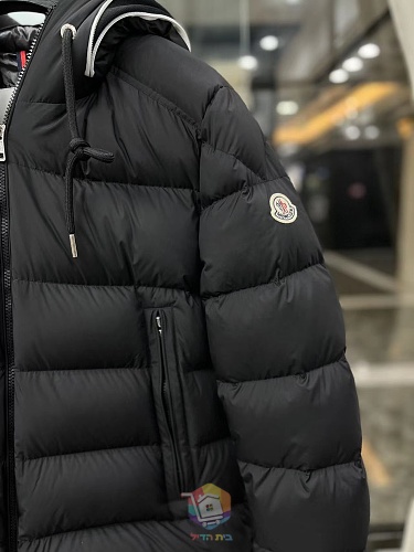 מעיל פוך קצר Moncler Cardere עם קפוצ'ון, שחור, תמונה 2