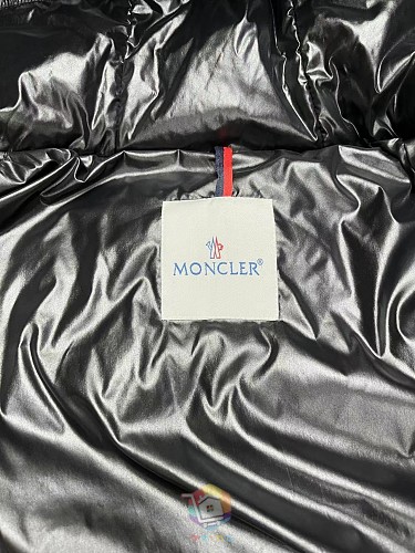 מעיל פוך קצר Moncler Cardere עם קפוצ'ון, שחור, תמונה 4