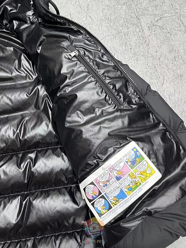 מעיל פוך קצר Moncler Cardere עם קפוצ'ון, שחור, תמונה 5