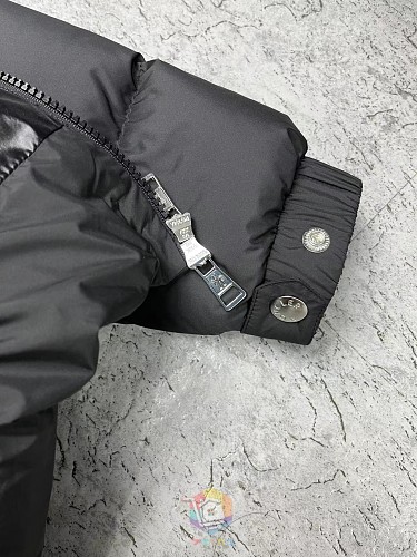 מעיל פוך קצר Moncler Cardere עם קפוצ'ון, שחור, תמונה 6