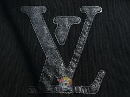 קפוצ'ון רוכסן Louis Vuitton עם לוגו גדול בחזית, אפור או שחור, תמונה 11