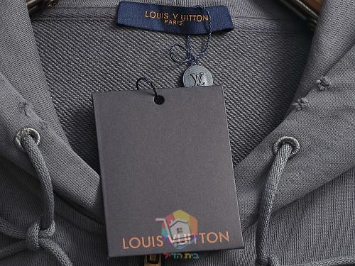 קפוצ'ון רוכסן Louis Vuitton עם לוגו גדול בחזית, אפור או שחור, תמונה 18