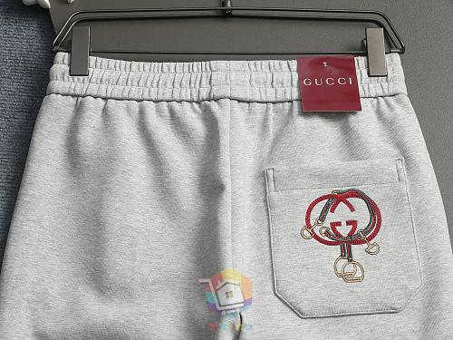 מכנסי טרנינג Gucci עם פס לוגו בצד, אפור או שחור, תמונה 4