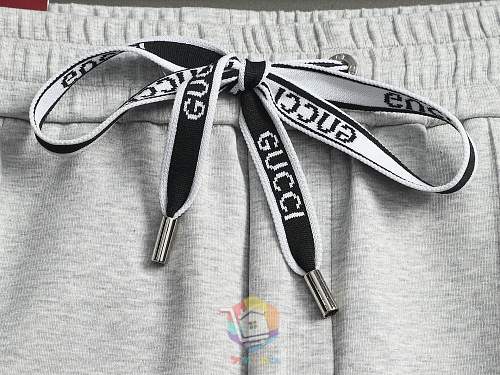 מכנסי טרנינג Gucci עם פס לוגו בצד, אפור או שחור, תמונה 8
