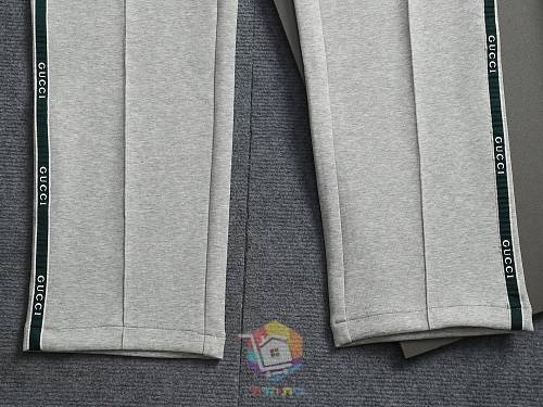 מכנסי טרנינג Gucci עם פס לוגו בצד, אפור או שחור, תמונה 9